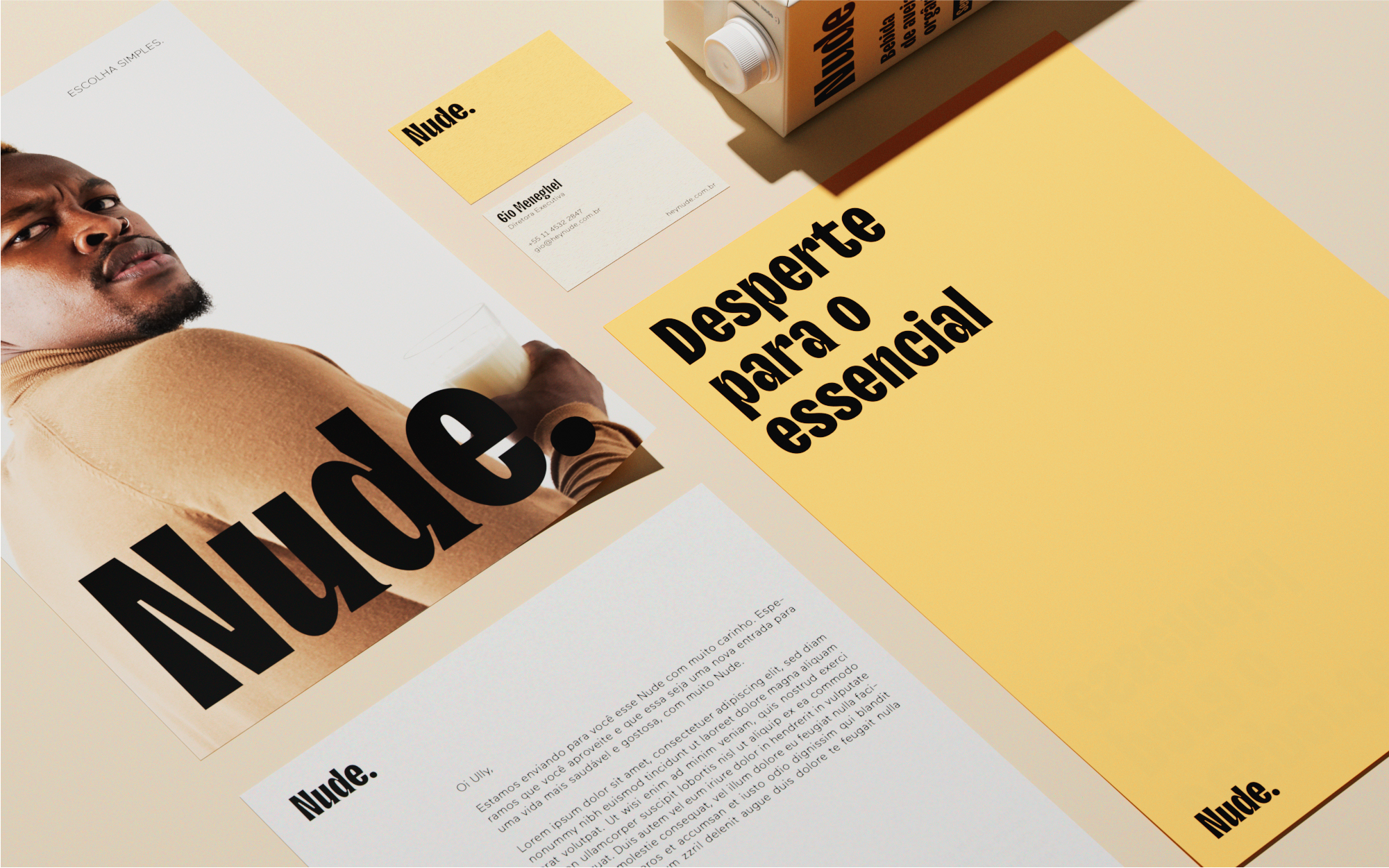Nude — papelaria e identidade